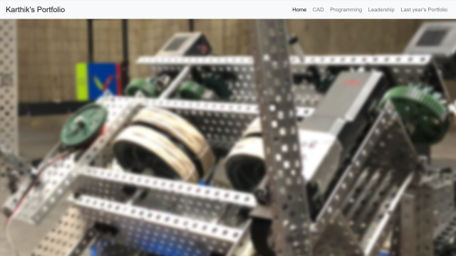 Thumbnail for Robotics Portfolio from Junior year